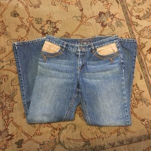 Ralph Lauren jeans with leather-western type style